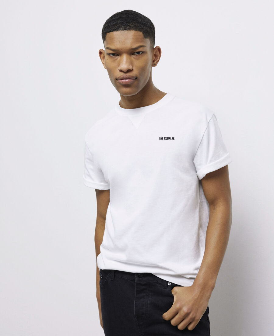 men's the kooples white logo t-shirt