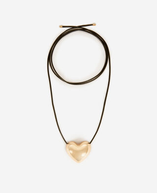 The Kooples WOMEN GOLD golden heart pendant necklace