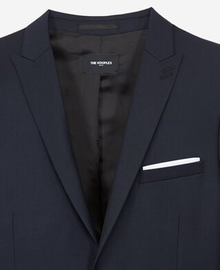 The Kooples MEN DARK NAVY navy wool slim fit suit jacket