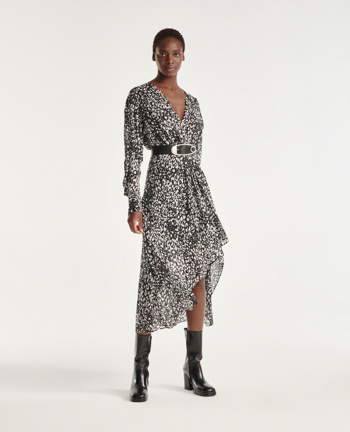 Robe longue top panthere