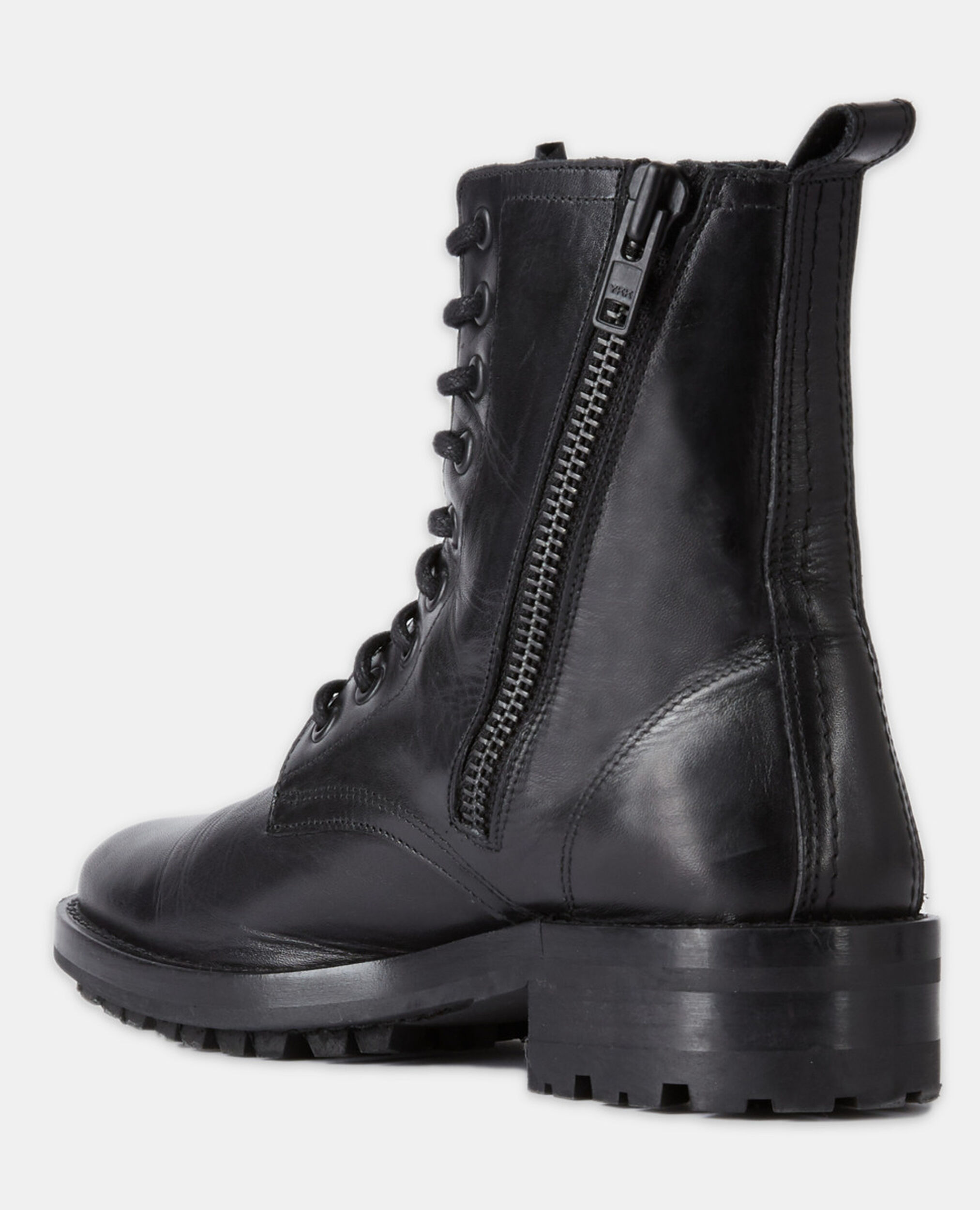 Boots en cuir noires, BLACK, hi-res image number null