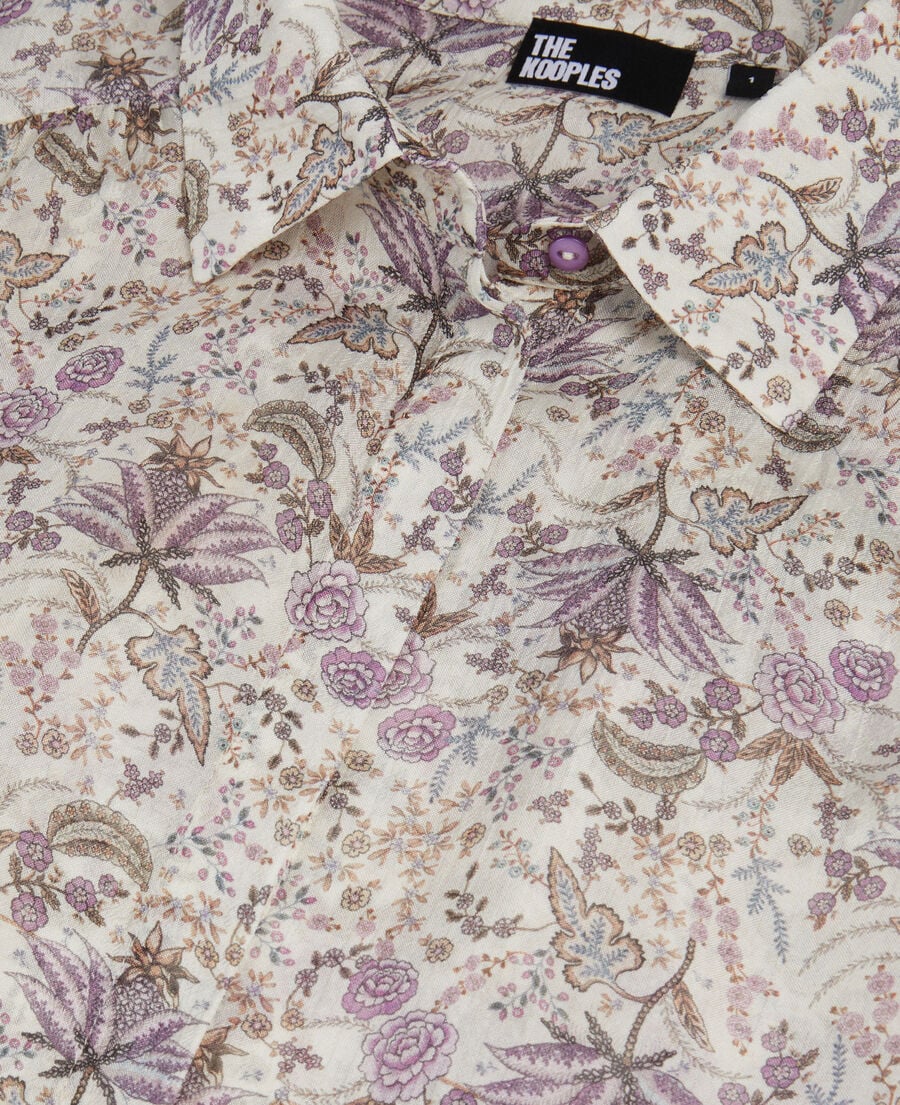 The Kooples FEMME ECRU/MAUVE CHALK chemise fleurie