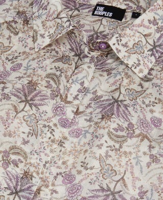 The Kooples FEMME ECRU/MAUVE CHALK chemise fleurie