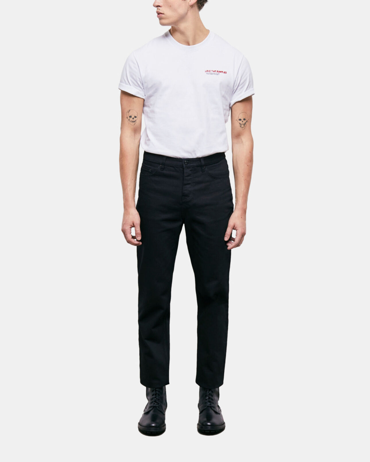 The Kooples HOMBRE BLACK vaqueros rectos negros