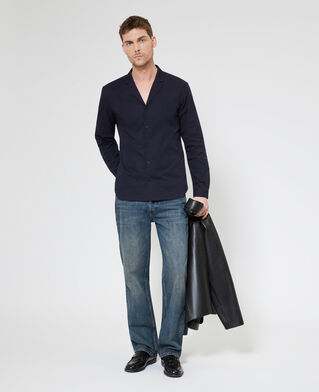 The Kooples H NAVY navy suit collar shirt