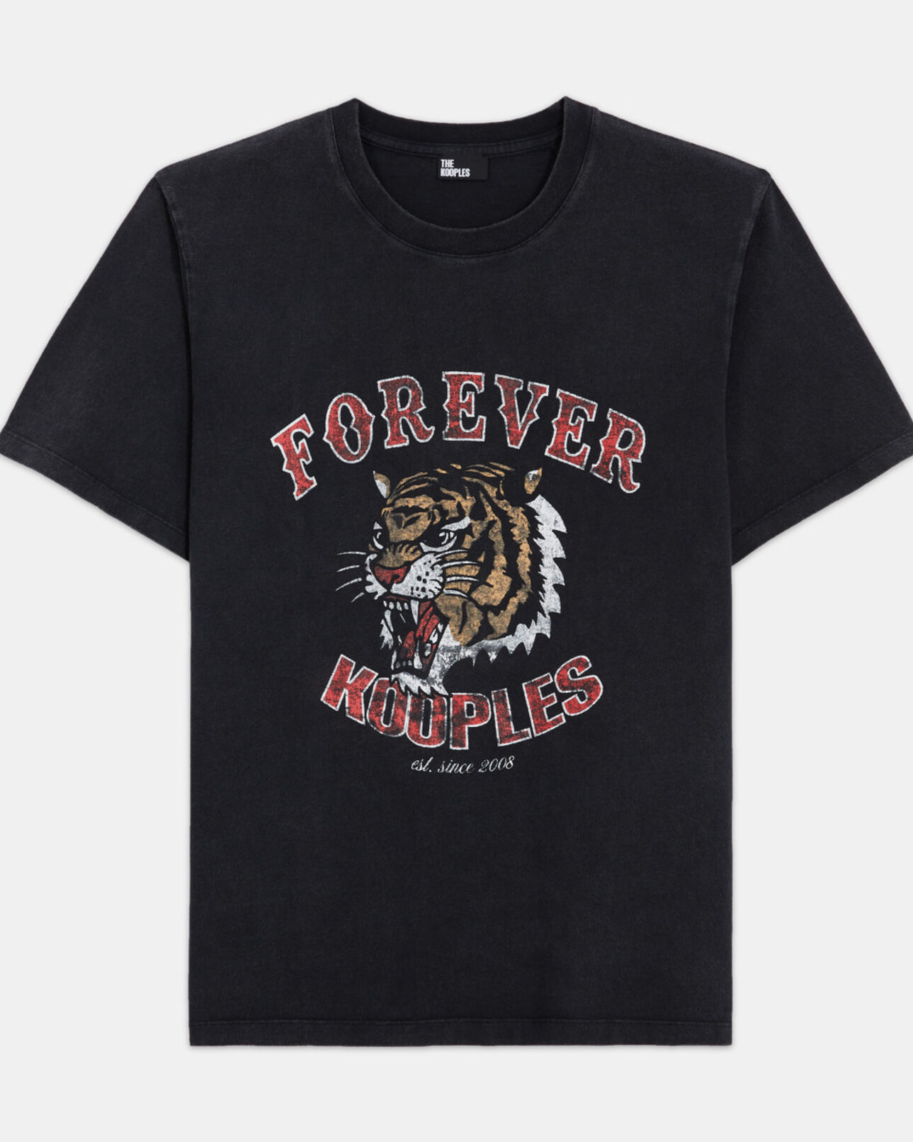 The Kooples HOMME BLACK WASHED t-shirt noir