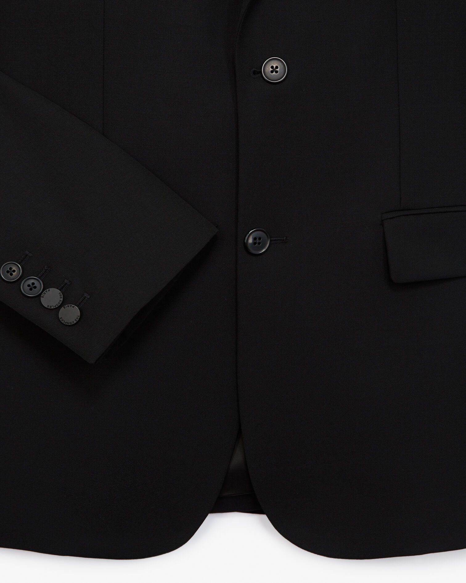Veste blazer laine noire, BLACK, hi-res image number null
