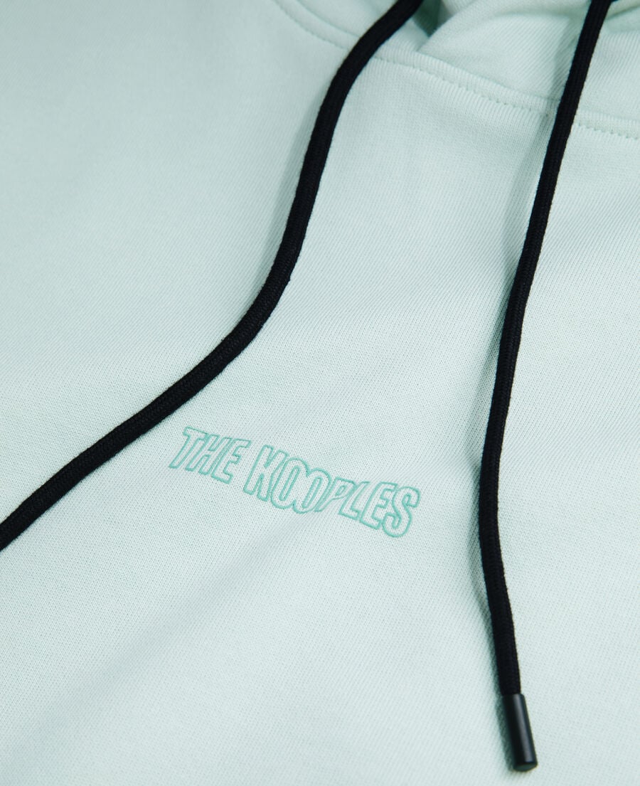 The Kooples MEN OCEAN men's green hoodie with logo