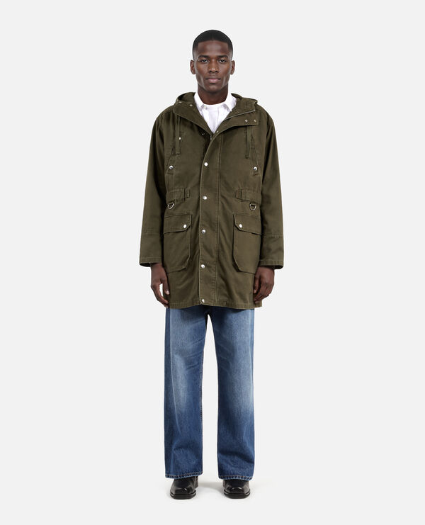 The Kooples HERREN KAKI khaki parka mit kapuze