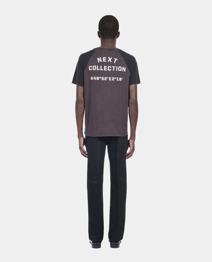 The Kooples HOMME BLACK WASHED t-shirt avec sérigraphie noir