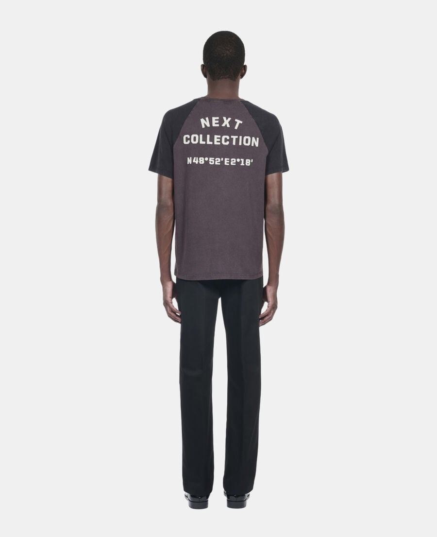 The Kooples H BLACK WASHED black next collection serigraphy t-shirt
