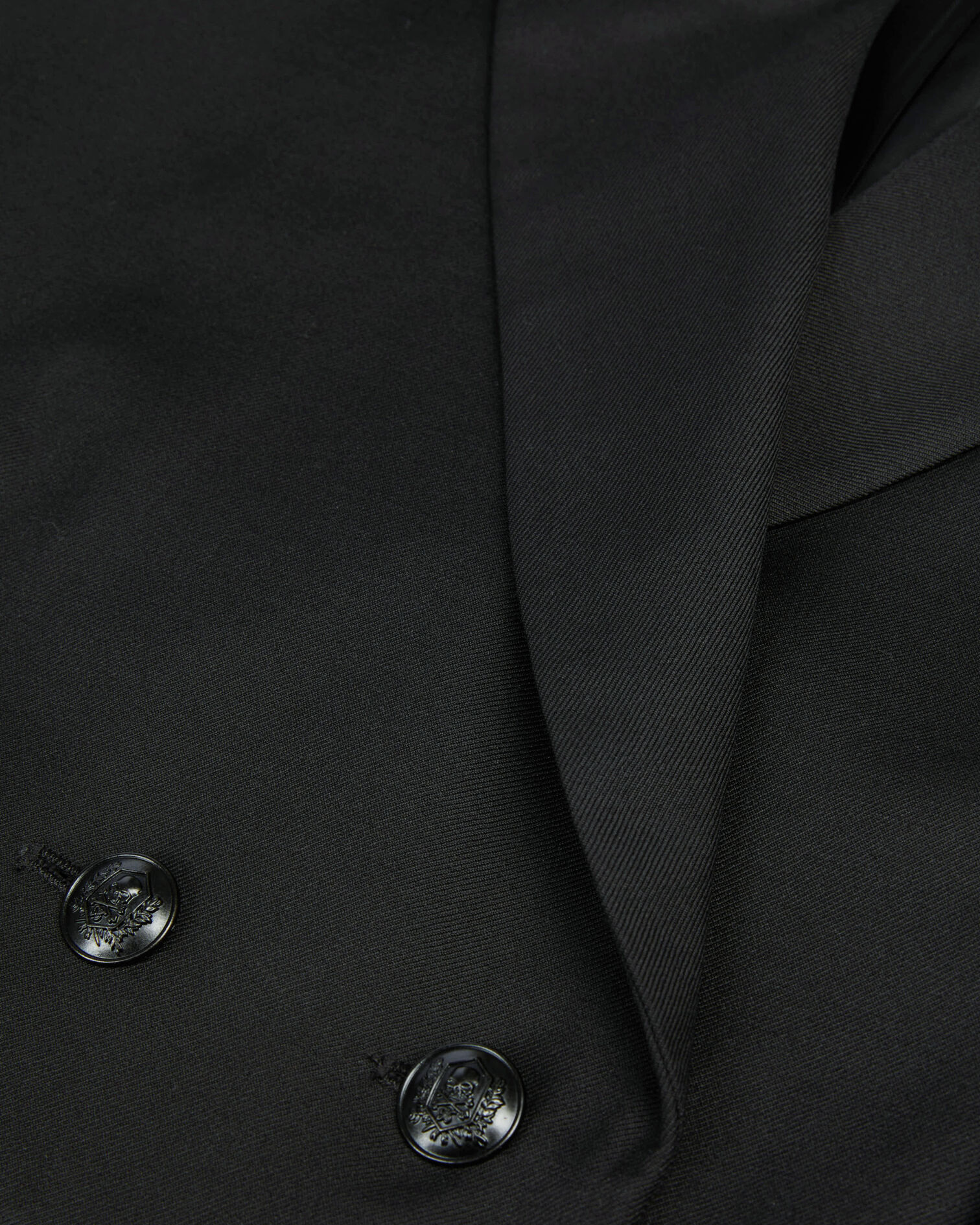 Short black wool-blend pleated jacket, BLACK, hi-res image number null