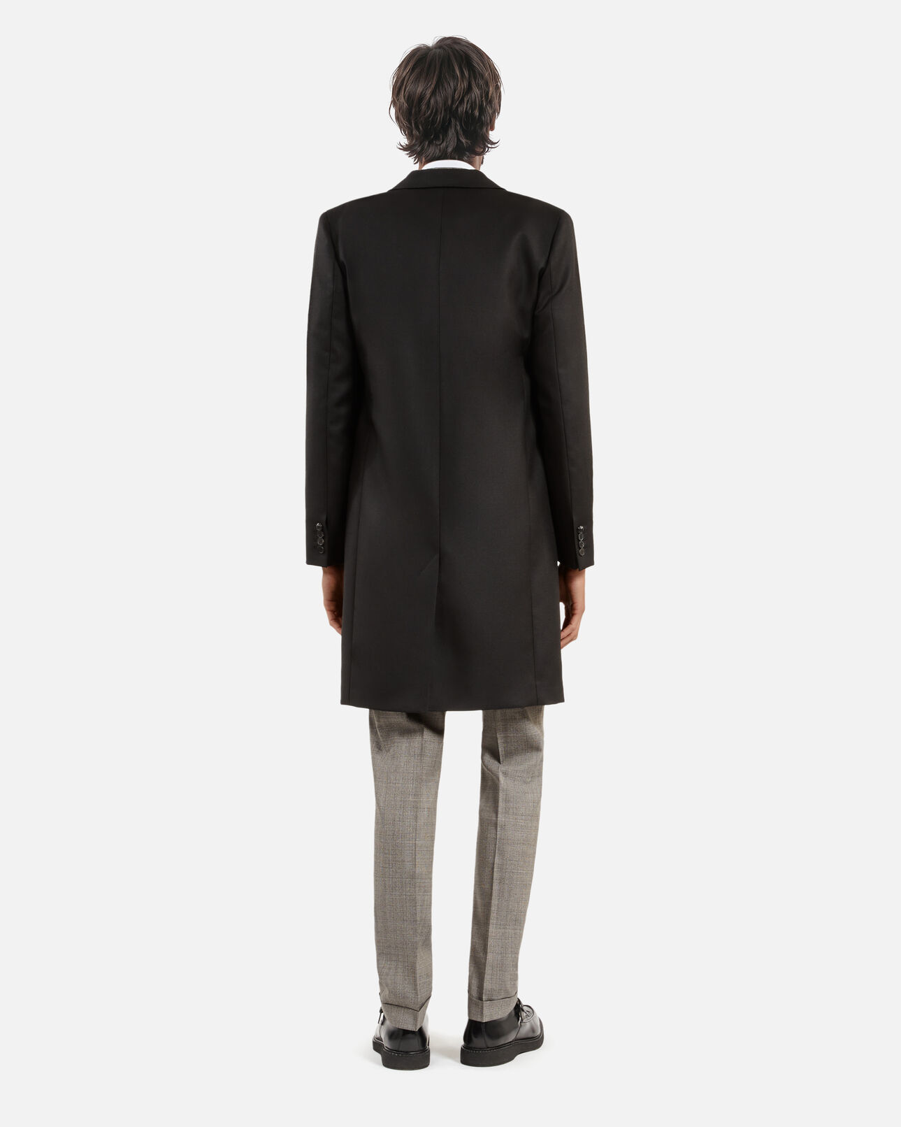 The Kooples HOMME BLACK manteau en laine noir