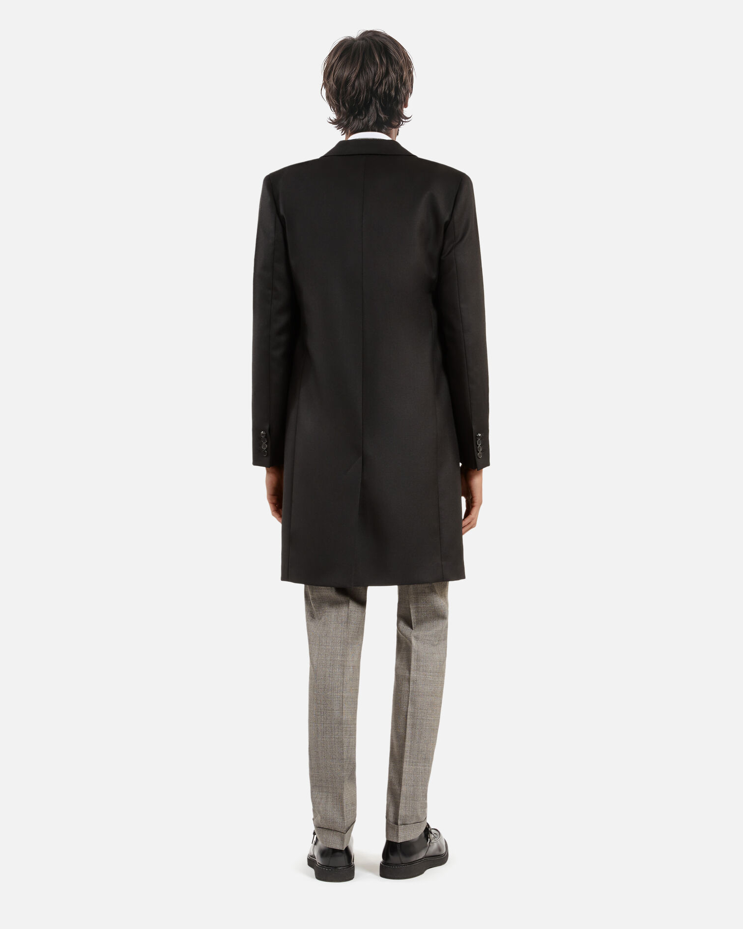Manteau en laine noir, BLACK, hi-res image number null