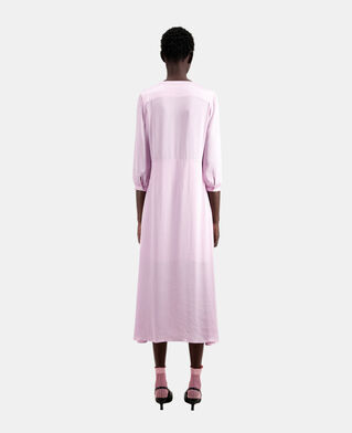 The Kooples MUJER PALE PINK vestido largo rosa plisado