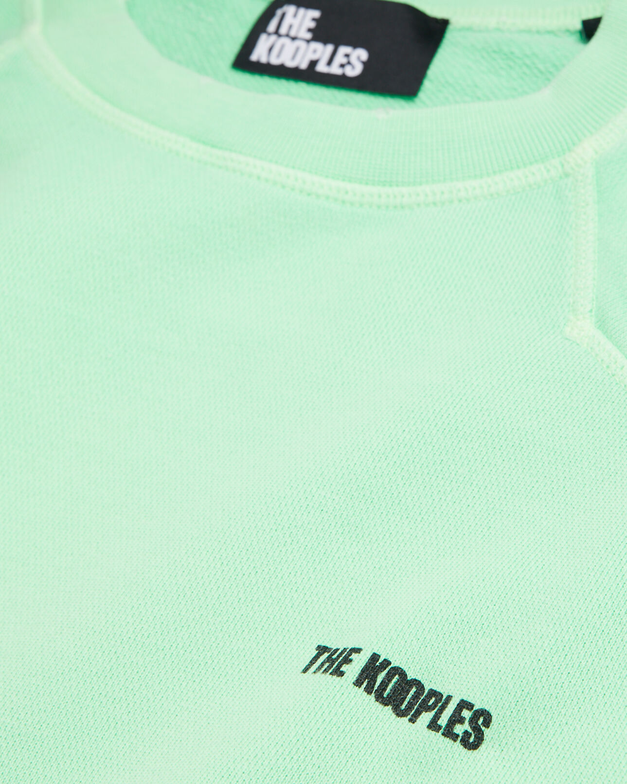 The Kooples MEN VERT FLUO fluorescent green sweatshirt with logo