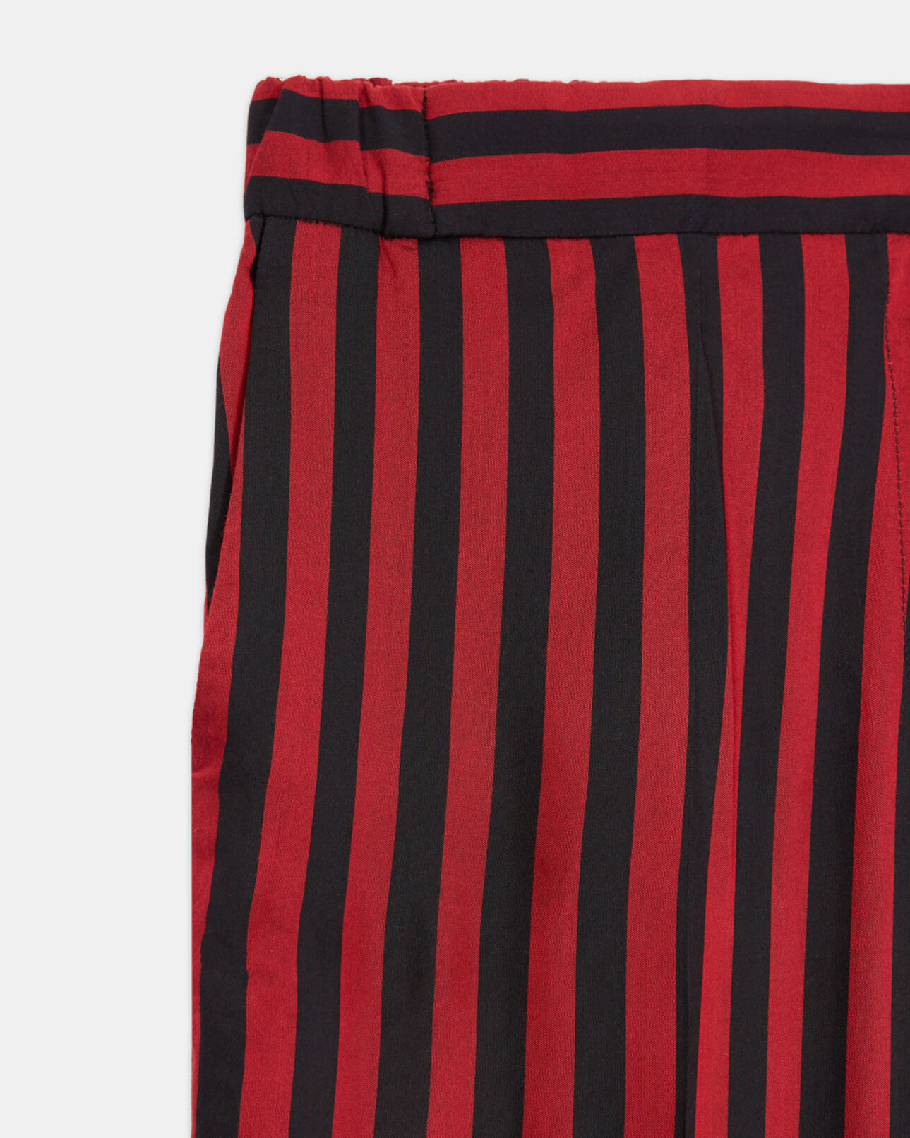 The Kooples FEMME ROUGE NOIR pantalon à rayures