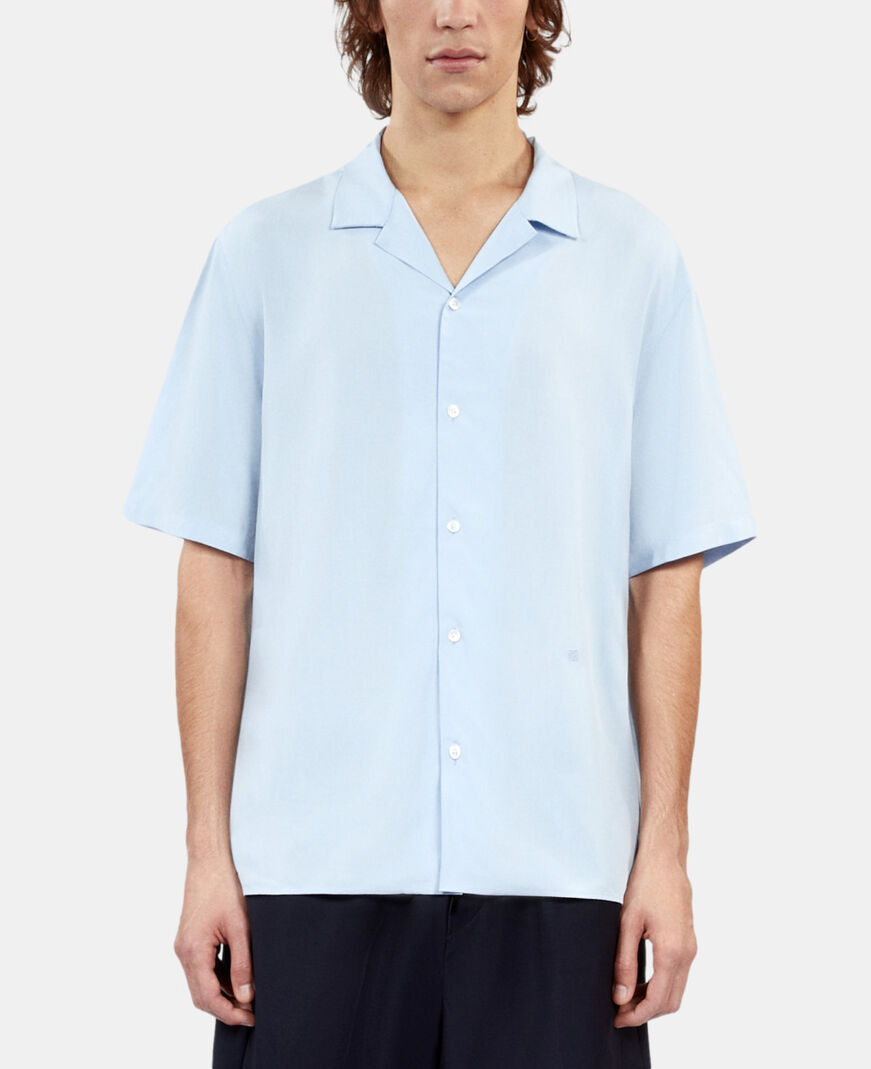 The Kooples HOMME LAVENDER chemise manches courtes bleu ciel