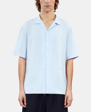 The Kooples HOMME LAVENDER chemise manches courtes bleu ciel