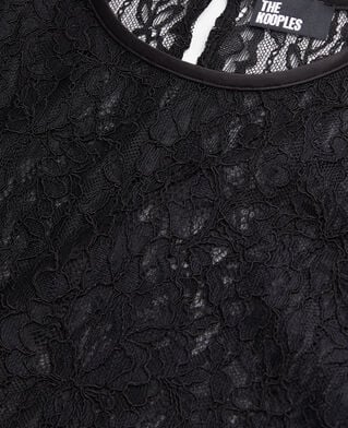 The Kooples FEMME BLACK top court noir en dentelle