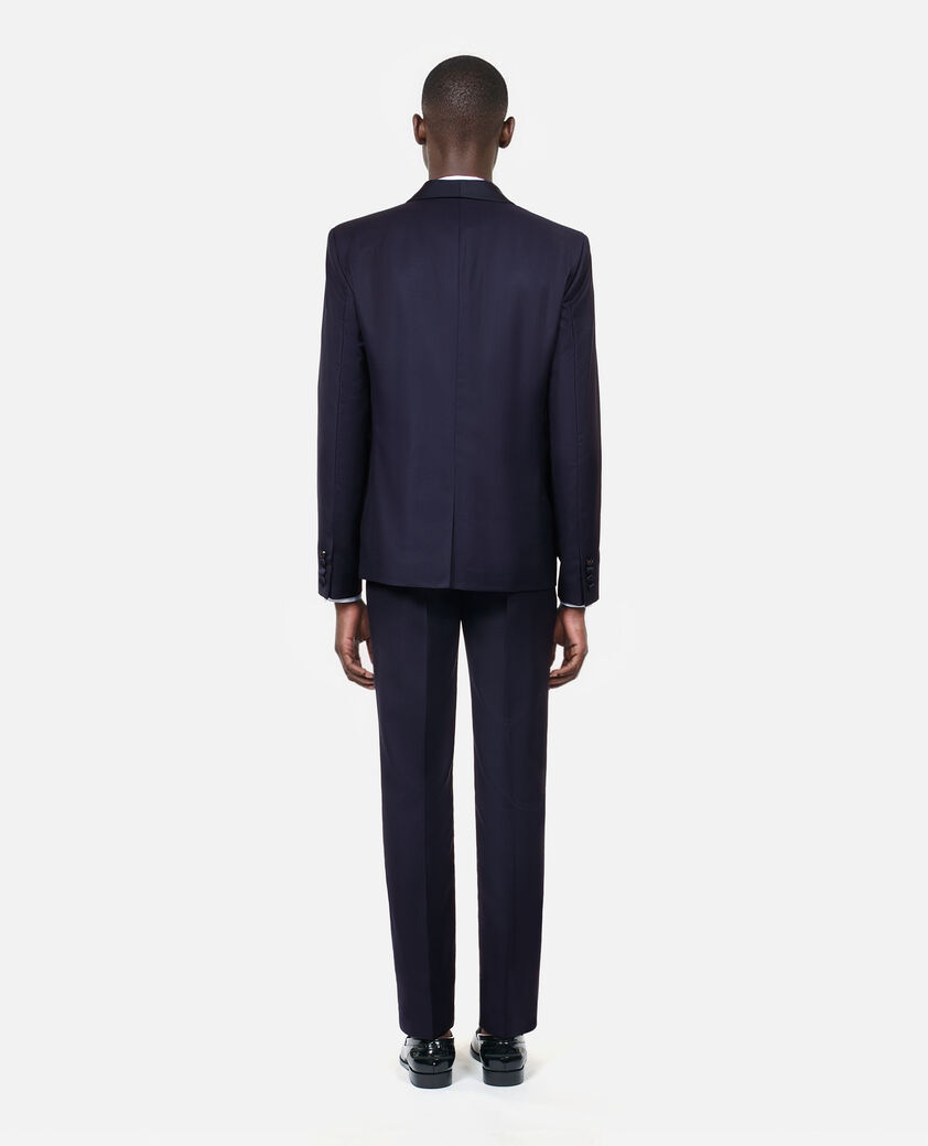 The Kooples HOMME NAVY veste de smoking en laine bleu marine coupe ajust&eacute;e