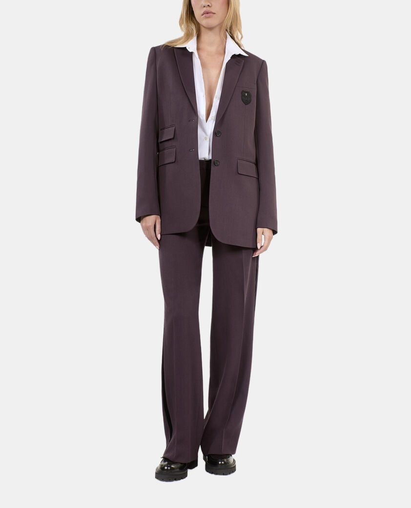 The Kooples FEMME BROWN pantalon tailleur large marron
