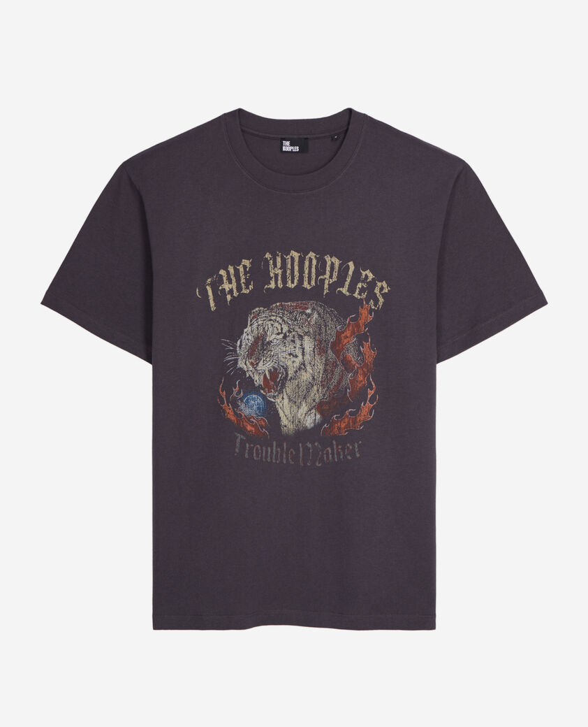 The Kooples HOMME CARBONE t-shirt avec s&eacute;rigraphie gris