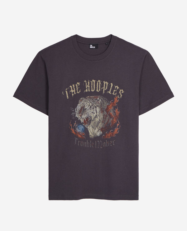 The Kooples HOMME CARBONE t-shirt avec sérigraphie gris