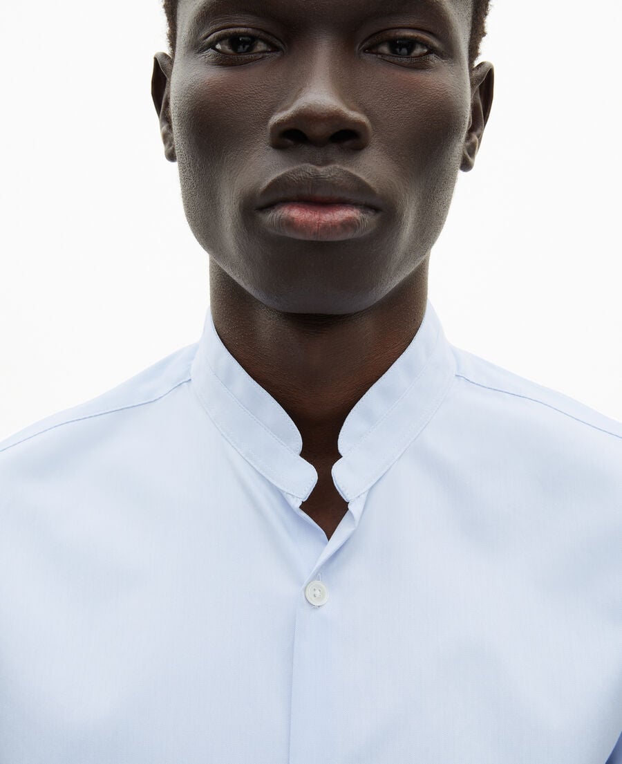 The Kooples HOMME LIGHT BLUE chemise col officier bleue