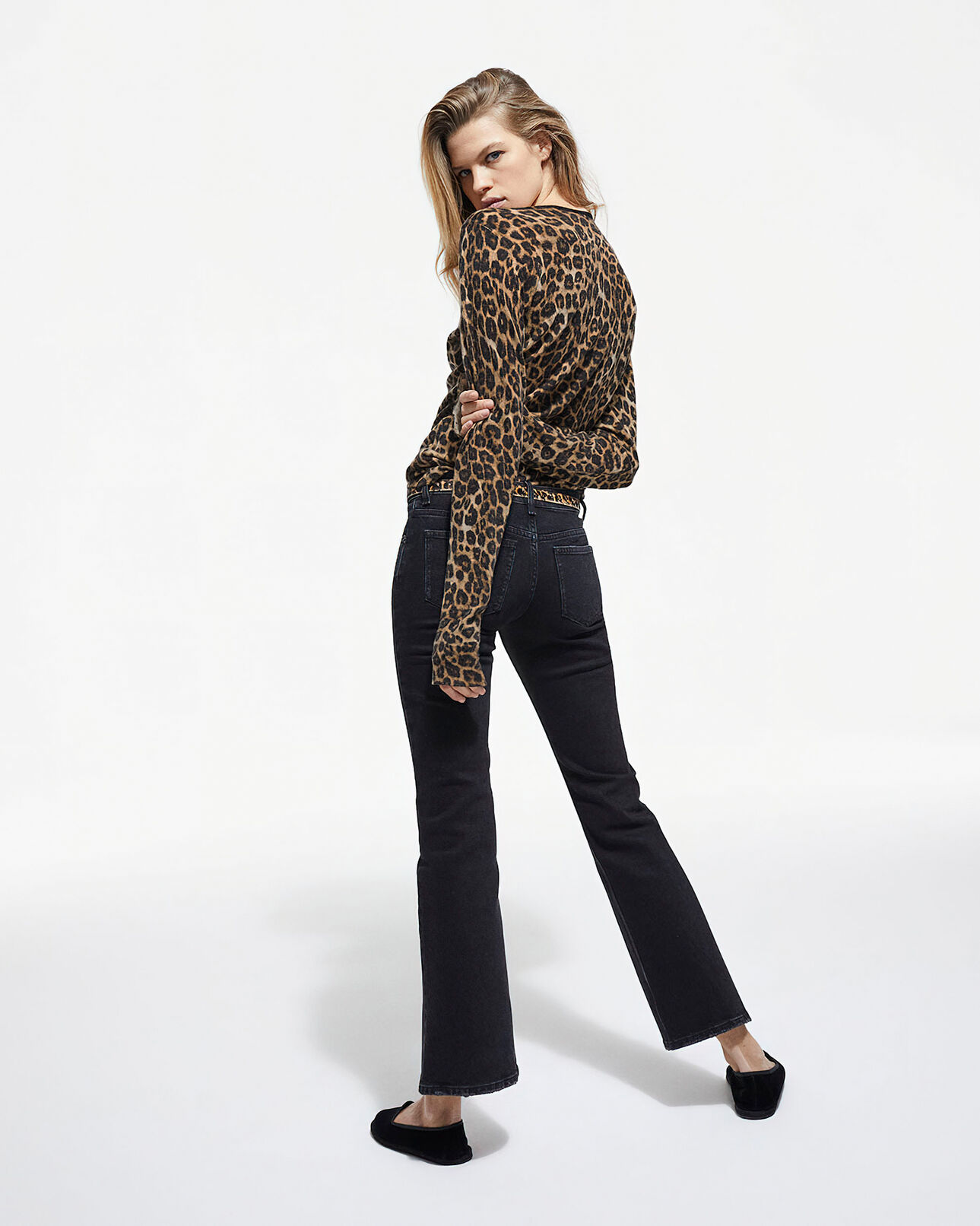 The Kooples WOMEN LEOPARD leopard print cashmere sweater