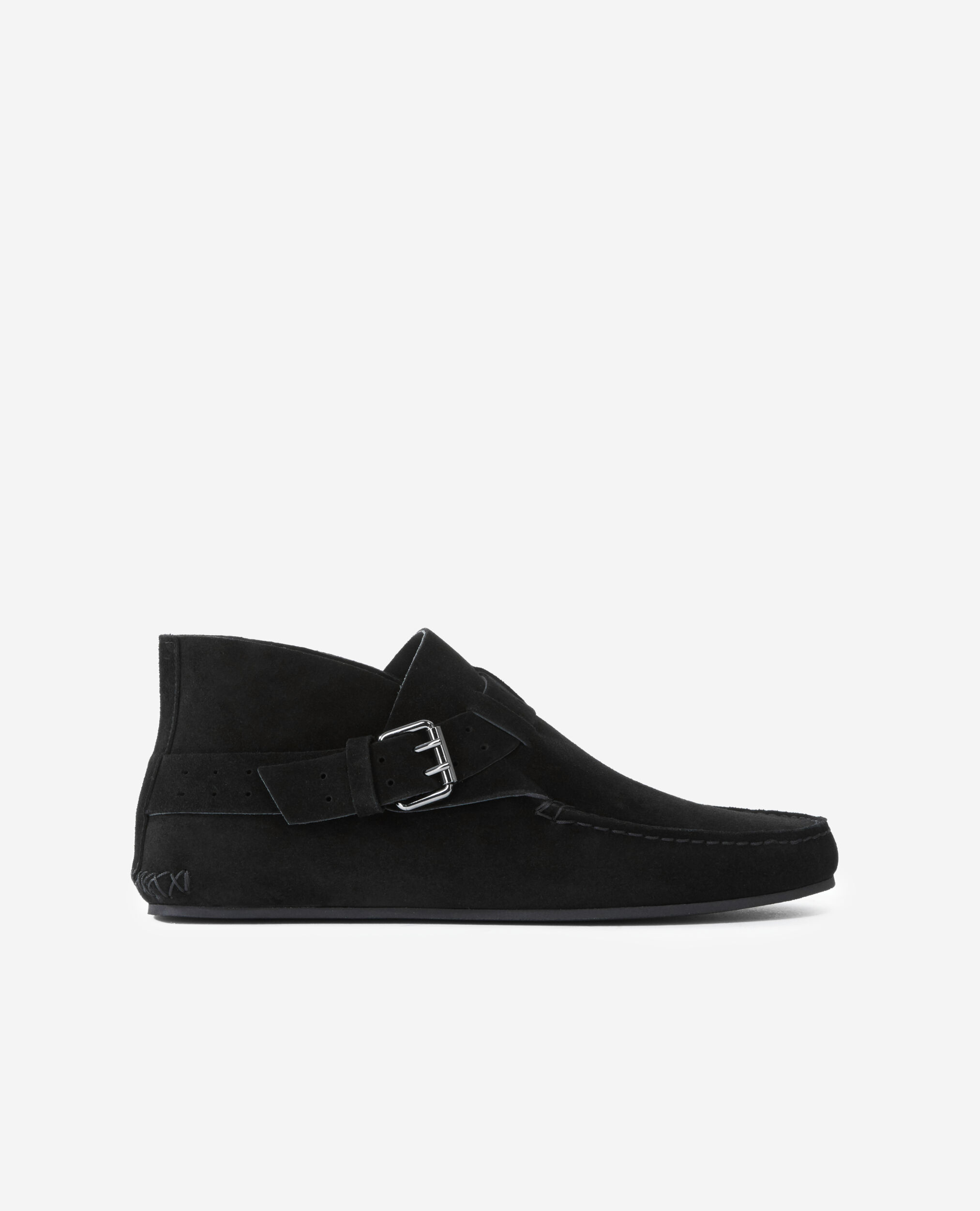 Chaussures en cuir suédé noires, BLACK, hi-res image number null