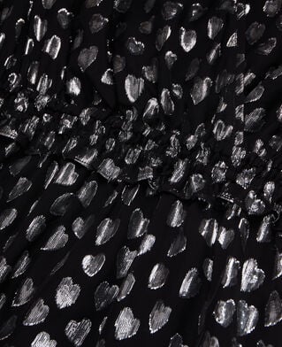 The Kooples F BLACK SILVER short black dress with silver hearts