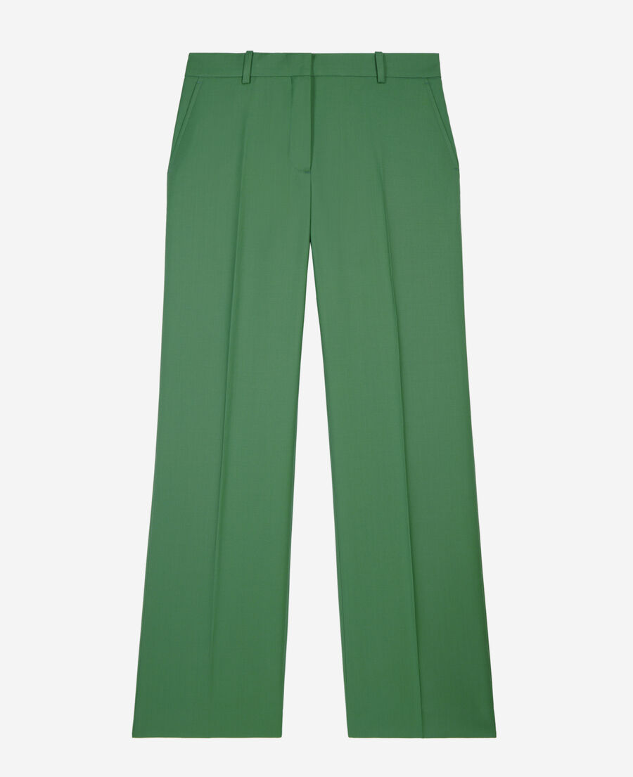 더 쿠플스 The Kooples Pantalon tailleur vert en laine,LIGHT KAKI