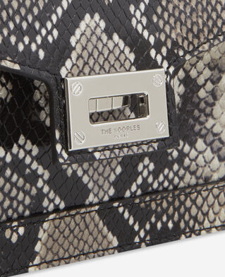 The Kooples FEMME BLACK WHITE sac emily small en cuir noir et blanc