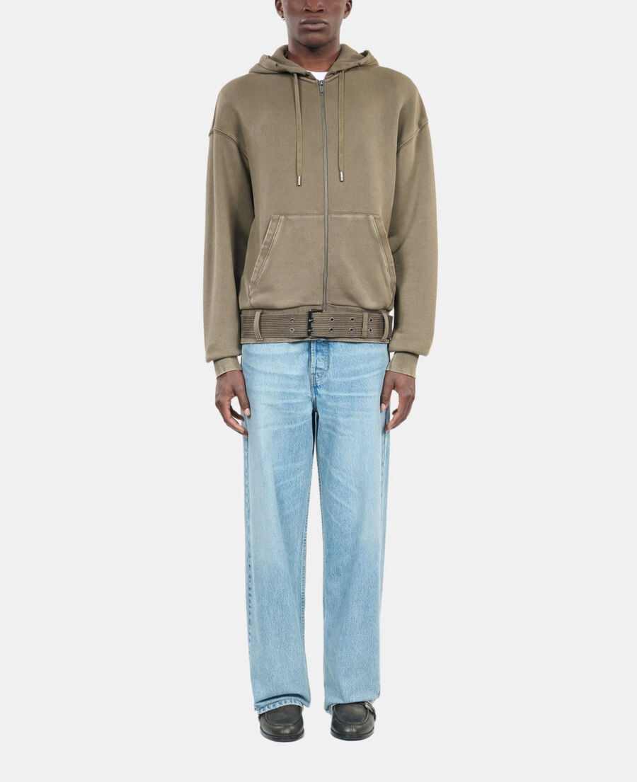 The Kooples HOMBRE OLIVE sudadera capucha caqui