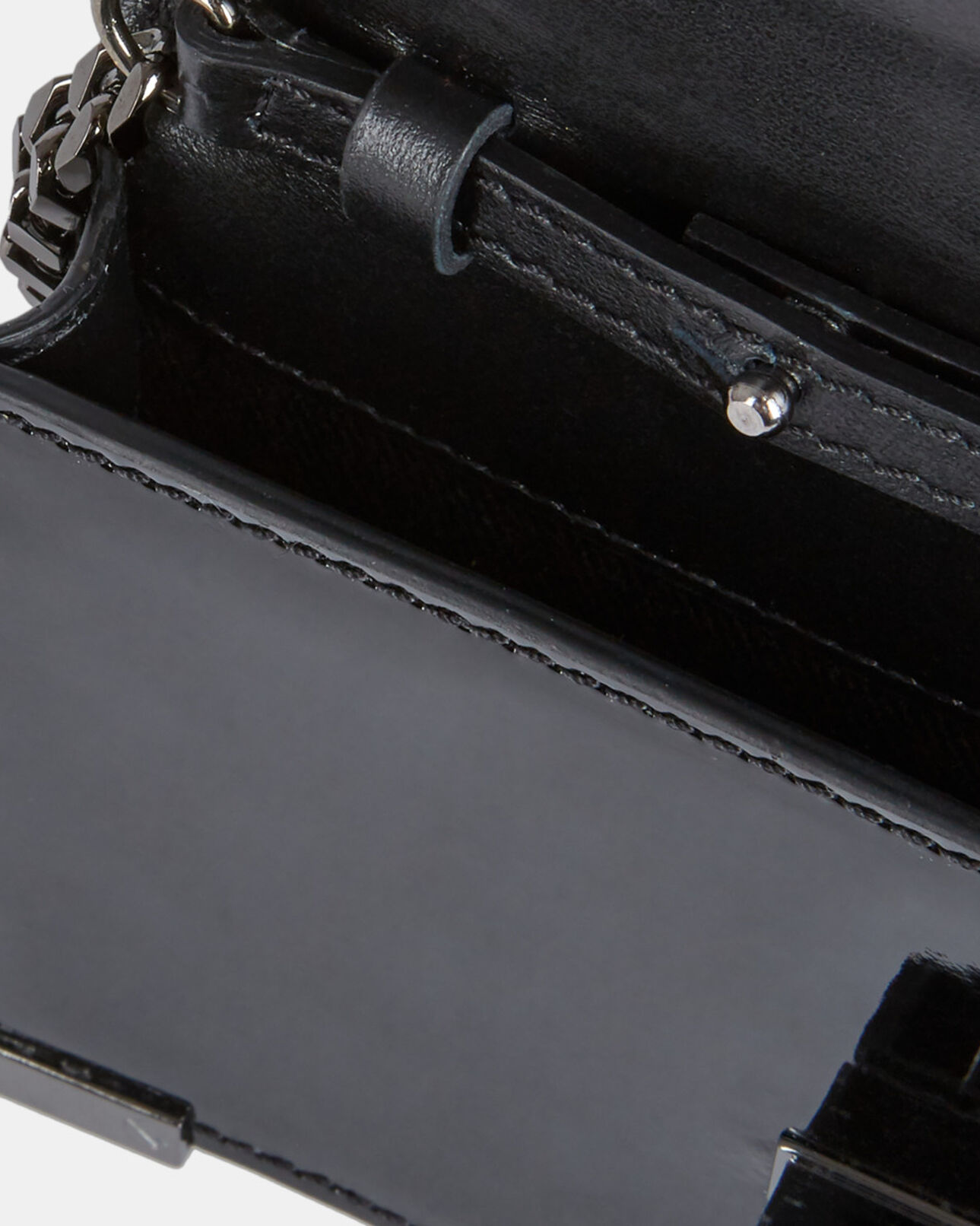 The Kooples FEMME BLACK pochette emily small en cuir noir