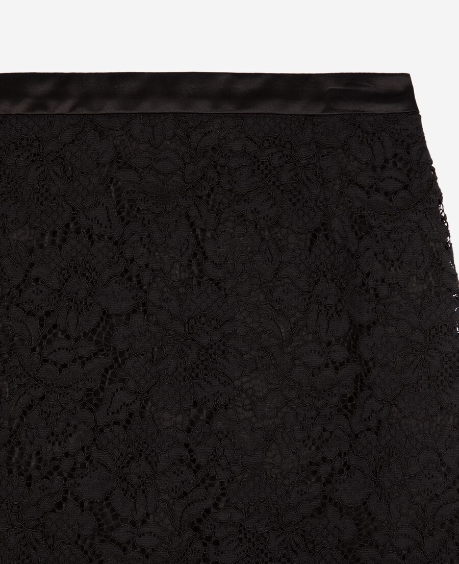 The Kooples F BLACK short black lace skirt