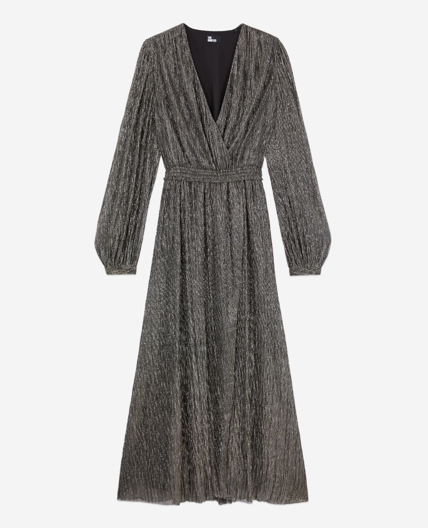 The Kooples FEMME SILVER robe longue argentée