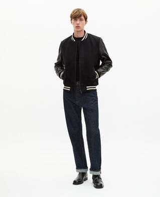 The Kooples HOMBRE BLACK chaqueta universitaria negra de lana