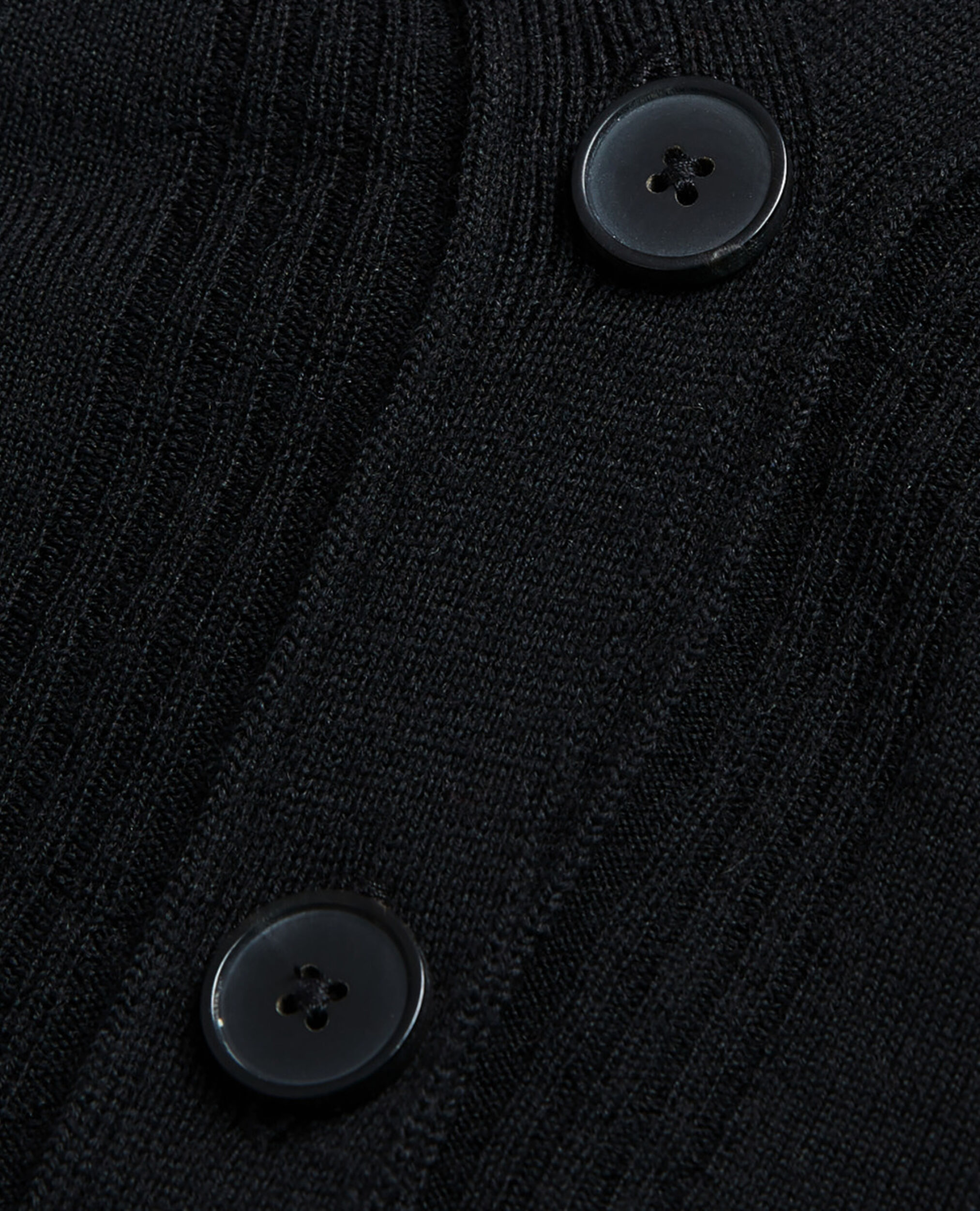 Schwarzer Cardigan aus feiner Merinowolle, BLACK, hi-res image number null