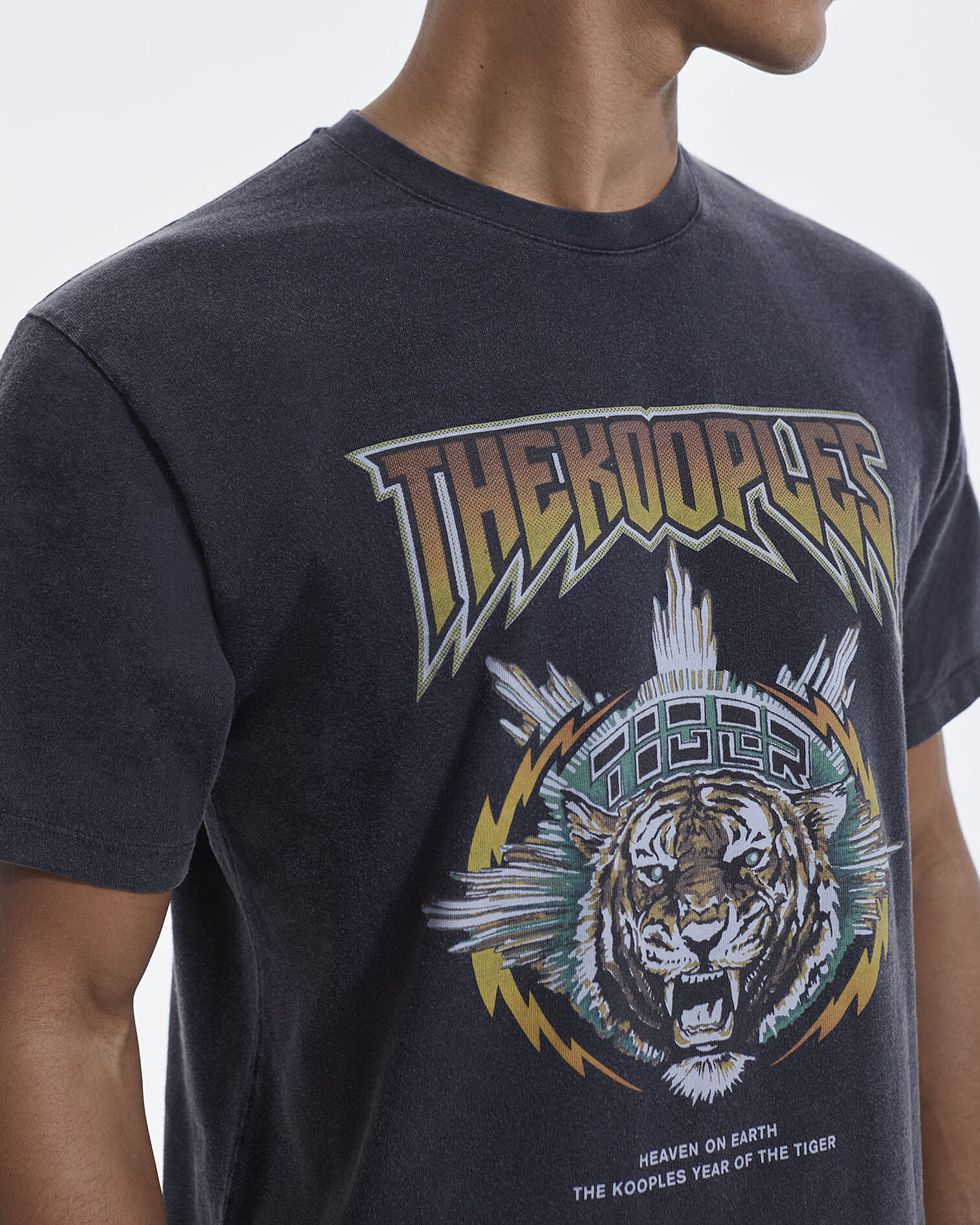 T-shirt tigre rock, BLACK USED, hi-res image number null