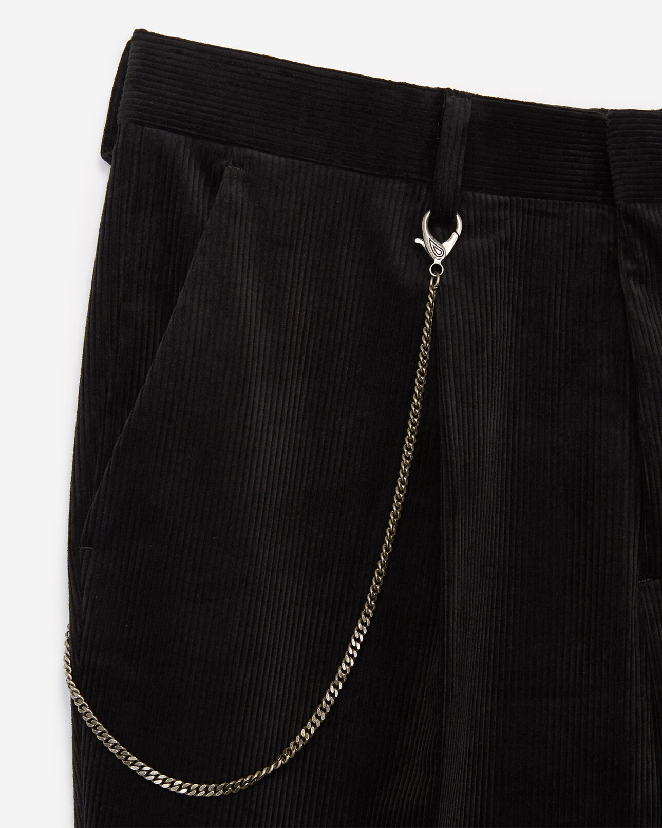 The Kooples MEN BLACK black ribbed velvet trousers