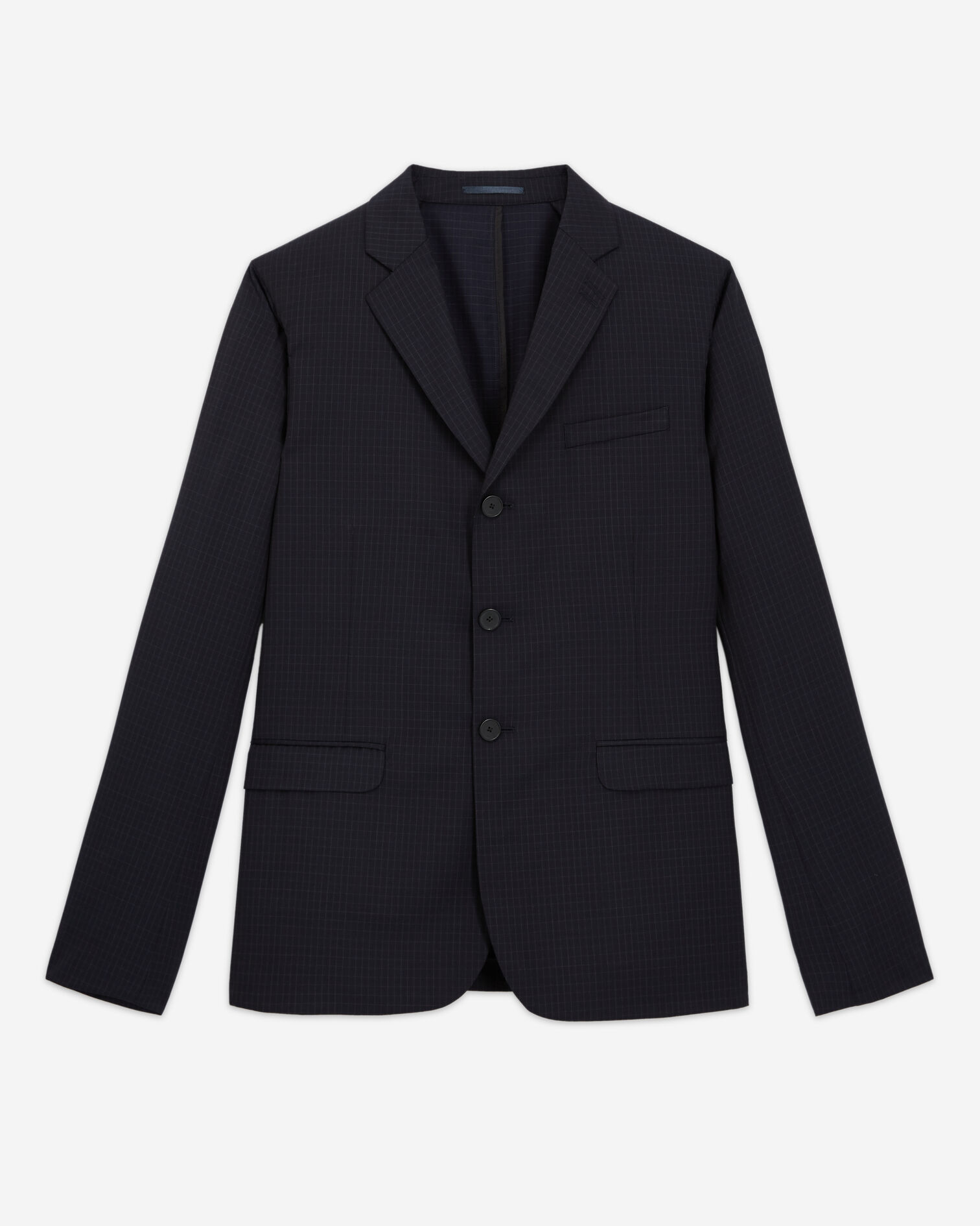 Wool suit jacket with check motif, NAVY / WHITE, hi-res image number null