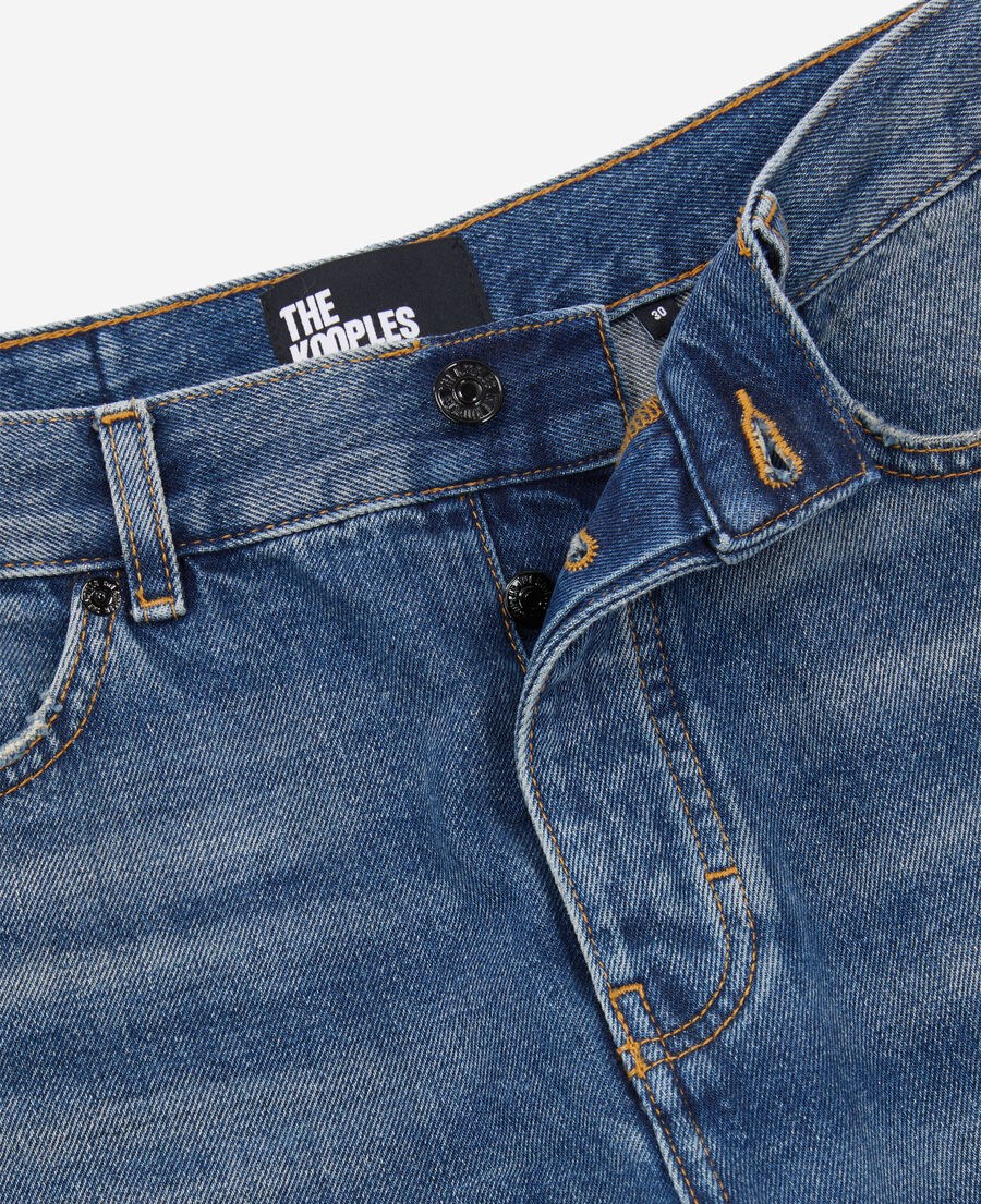 straight blue jeans