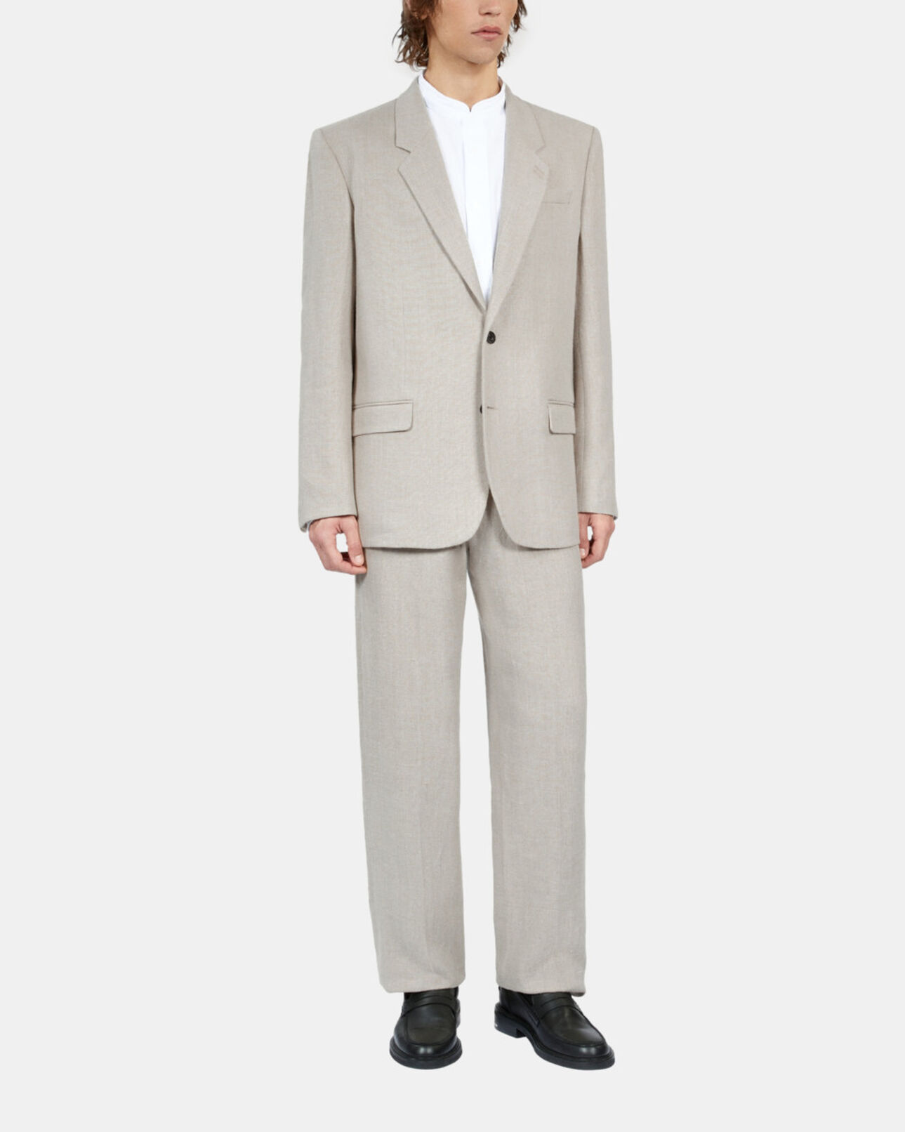 The Kooples HOMME BEIGE veste de costume en lin beige