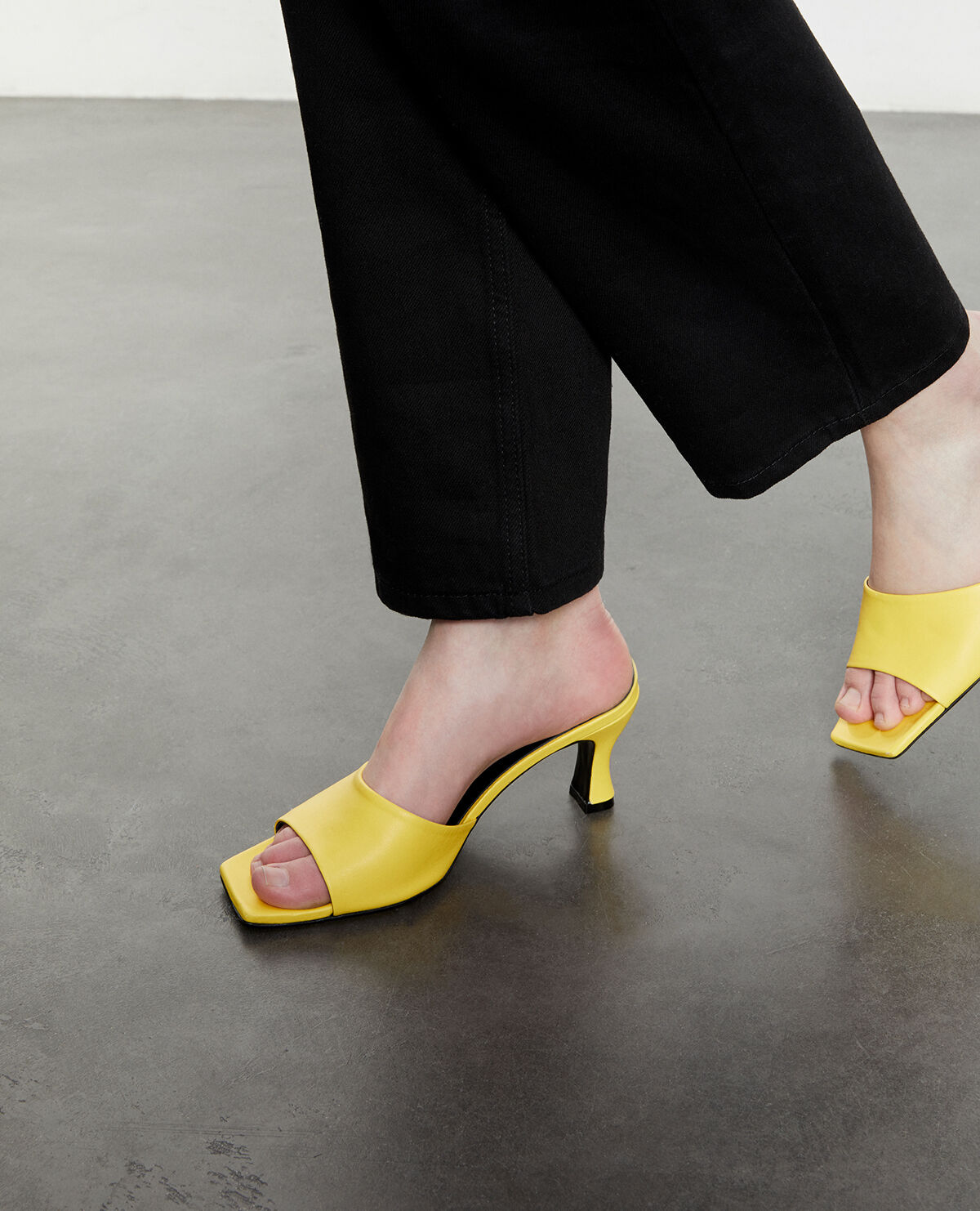 Sandales jaunes à talon cheap