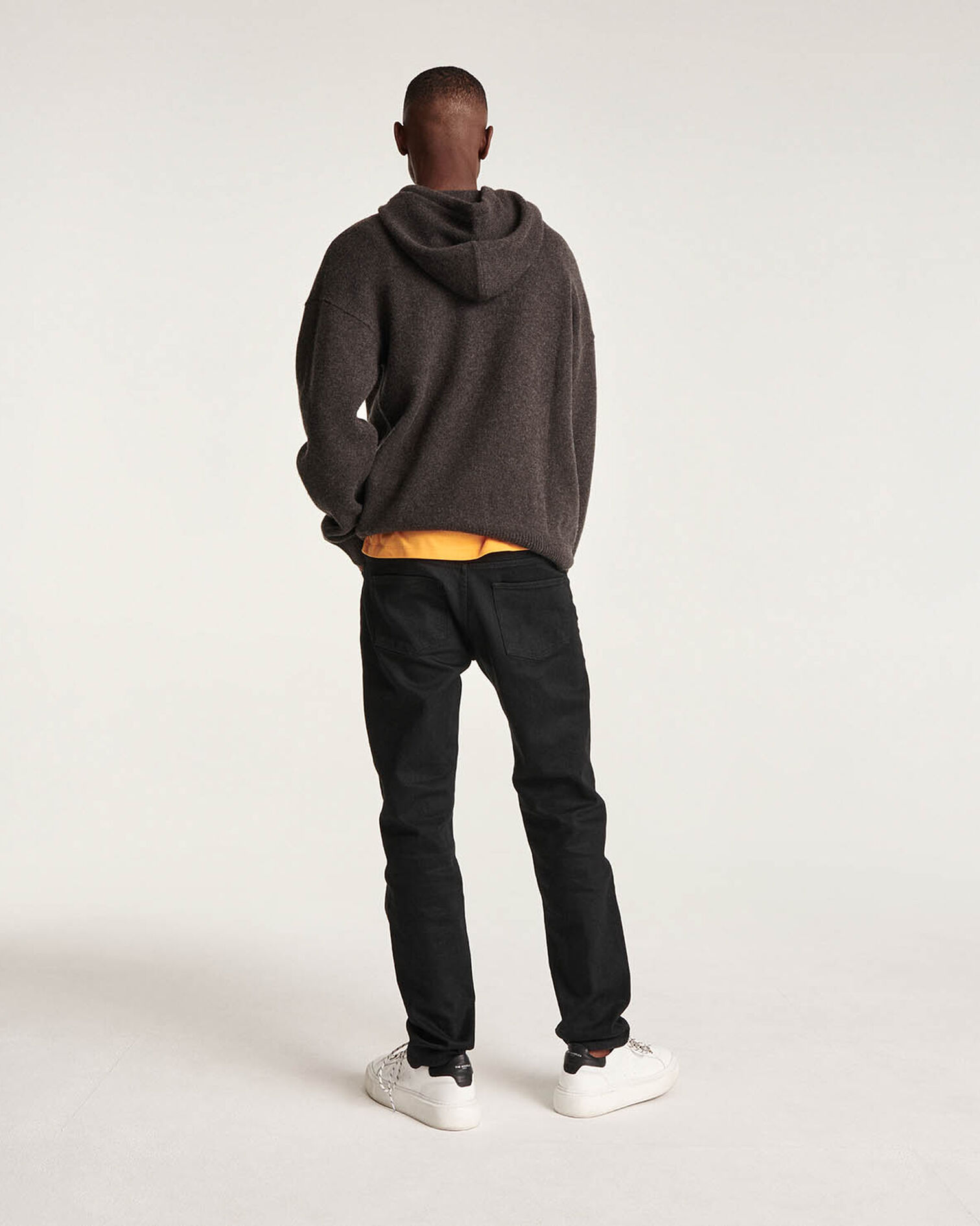 Pull capuche laine marron ample, BROWN, hi-res image number null