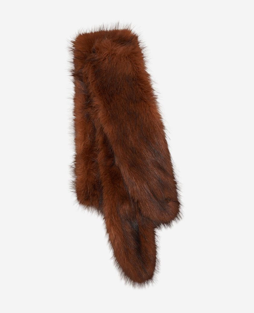 The Kooples WOMEN SAFRAN brown fur collar