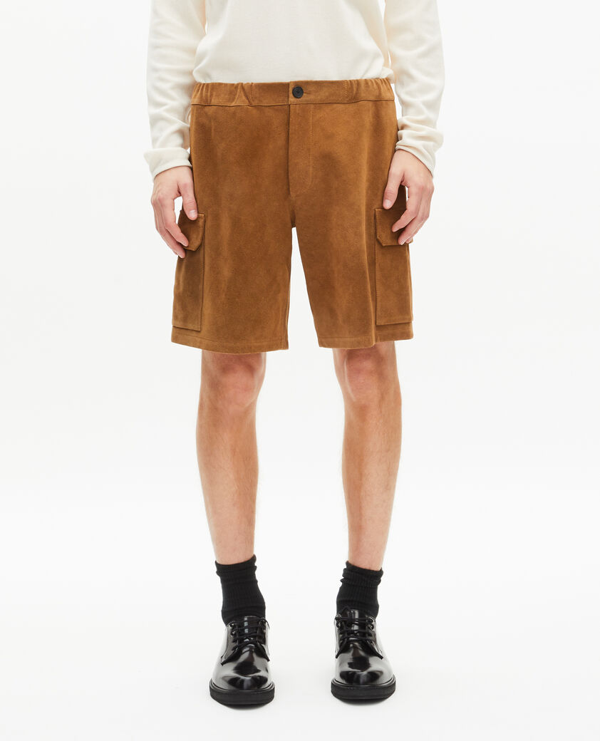 The Kooples HOMME CAMEL short en su&egrave;de camel
