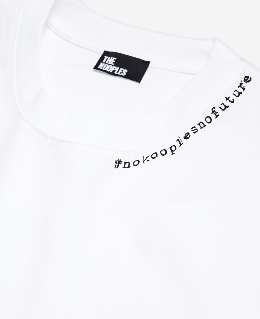 t-shirt logo #nokooplesnofuture blanc